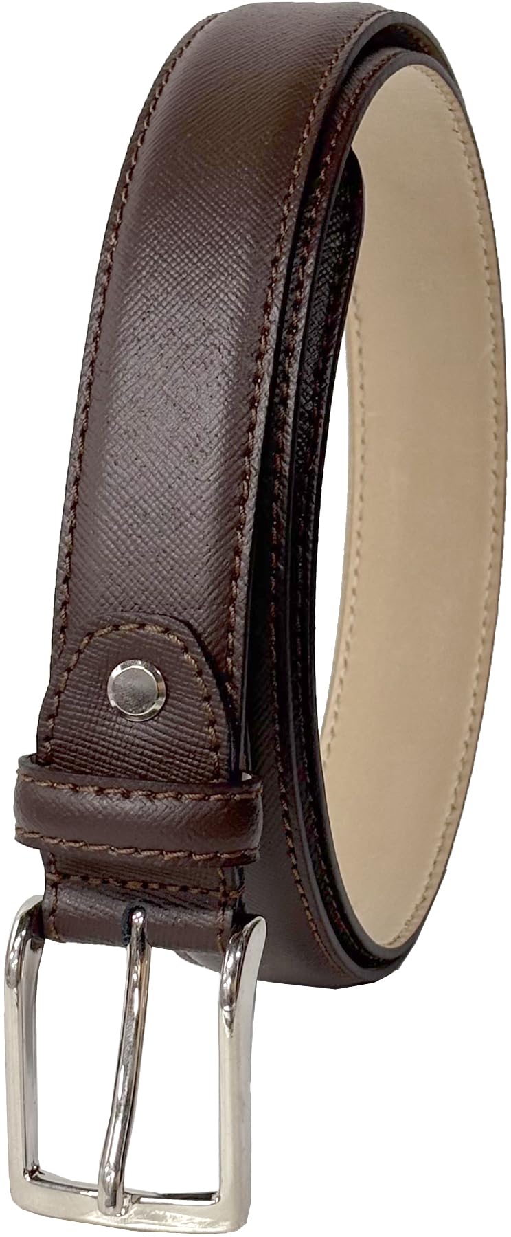 [FashionBerry] Brown Italian Genuine Leather Thin Belt for Men and Women - Italian Leather Men s Belt, Business, Formal, Brand, Handmade, Casual -