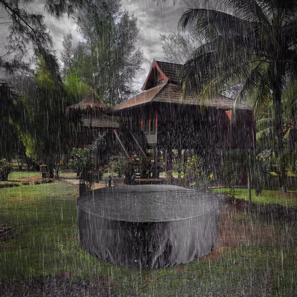 Outdoor Patio Furniture Covers Waterproof Table Chair Set Covers Windproof Tear Resistant UV Round Cover for Outdoor