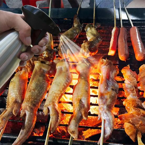 500ml Stainless Fuel Steel Oil Spray Bottle Sprayer Kitchen BBQ Tool