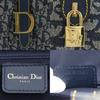 Dior Double saddle Handbag Trotter Navy blue canvas Women Used