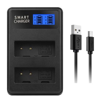 Qualitäts-Doppelschacht-Ladegerät mit LCD-Display Schnelle und bequeme Ladelösung für DMC GF6 GX7 GF3 GF5 GX80 BLG10