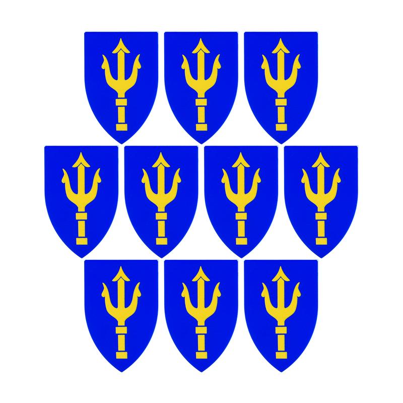 MOC Medieval Military Castle Weapon Roman Knight Helmet Shield Accessories Building Blocks Green Dragon Lion Crusader Bricks Toy