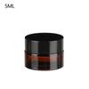 5ML-500ML Dark Brown Refillable Bottle Portable Glass Split Bottle Circular Tea Face Cream Bottle Travel Cosmetic Container Can