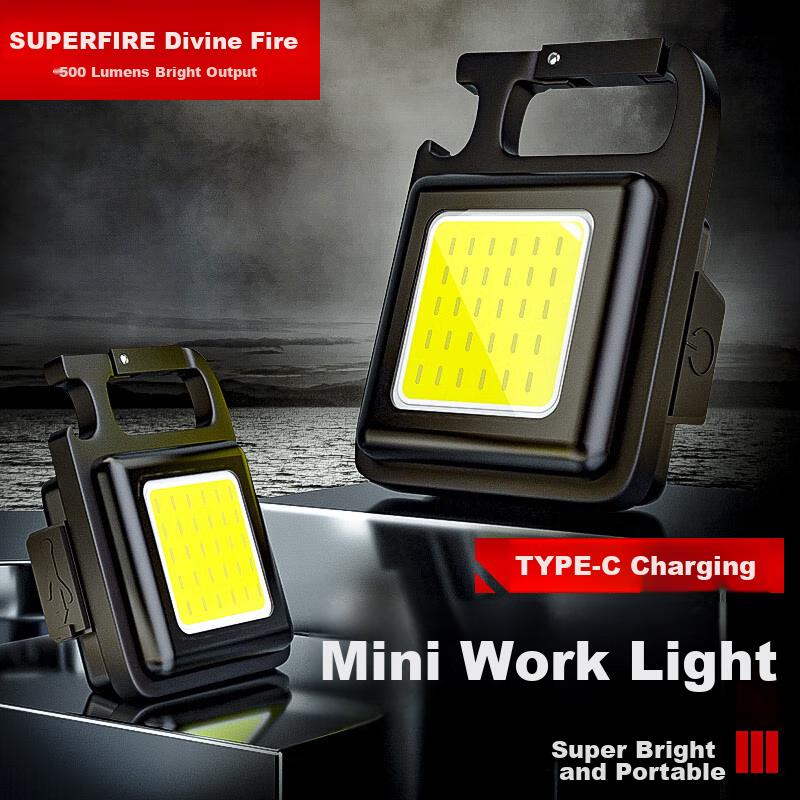 SupFire MX16 High-Intensity Flashlight, Multifunctional Magnetic Keychain Rechargeable Work Light, Auto Repair Lamp, Mini Floodlight