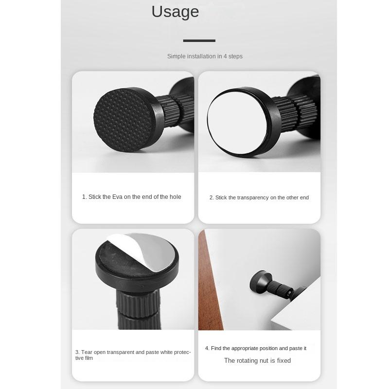 4 Stück Kopfteilstopper mit einstellbarer Länge für die Wand, Bettstopper