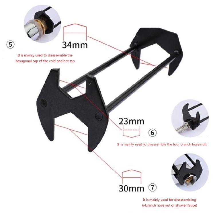 Multifunctional Sink Wrench Anti-slip Kitchen Bathroom Sink Faucet Hose Repair