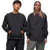 Y-3 Casual Solid Color Round Neck Loose Pullover Sweatshirt Unisex sweatshirt Black IP5588