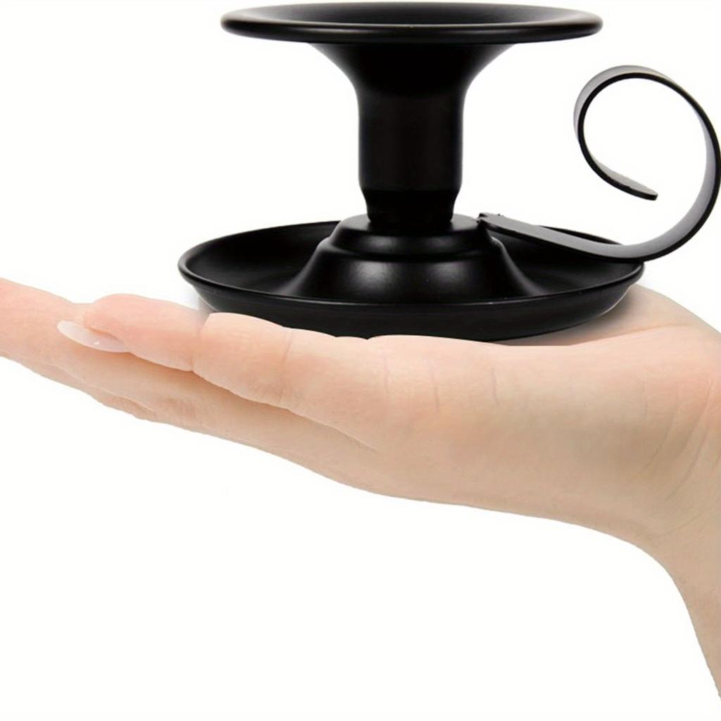 Taper Candle Stick Holder, Retro Iron Simple Black Candlestick Holders Candlelight Stand for Party Wedding Christmas Table Home Decoration