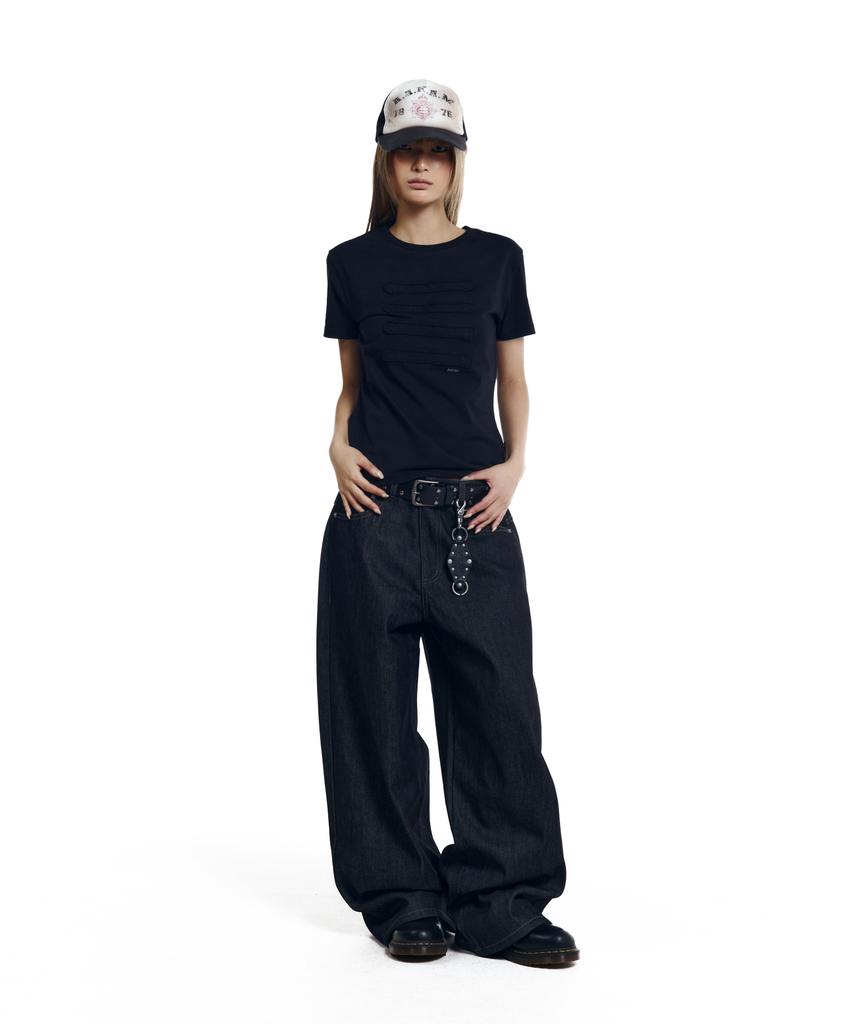 AAKAM Napoleon Corded Half Top (Black)
