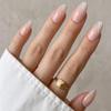 Hochwertige tragbare künstliche Nägel im Mandel-Nude-French-Stil – mittellange und lange Nagelspitzen