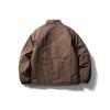 Unisex Winter Warm Cotton Puffer Jacket Stand Collar Loose Fit Solid Color Casual Streetwear Youth