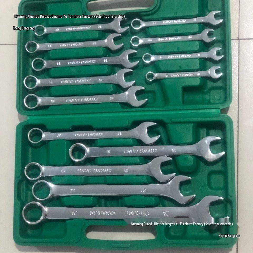 14-teiliges Maul-/Ringmaulschlüssel-Set mit Hängetasche für Mechaniker