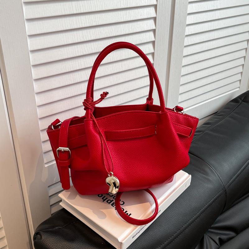 Lychee Pattern Large Capacity Luxury Handbag - Women's Fashion Commuter Bag