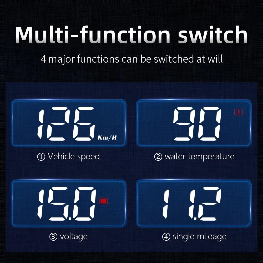 M3 Auto OBD2 GPS Head Up Display Auto Electronics HUD Projector Alarm Display Digital Car Speedometer Accessories For All Car