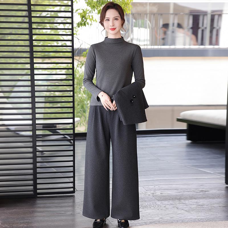 

Elegant Spring Suit 2026: Stylish Three-Piece Set for Middle-Aged and Elderly Women XL (Recommended 105-120 jin)