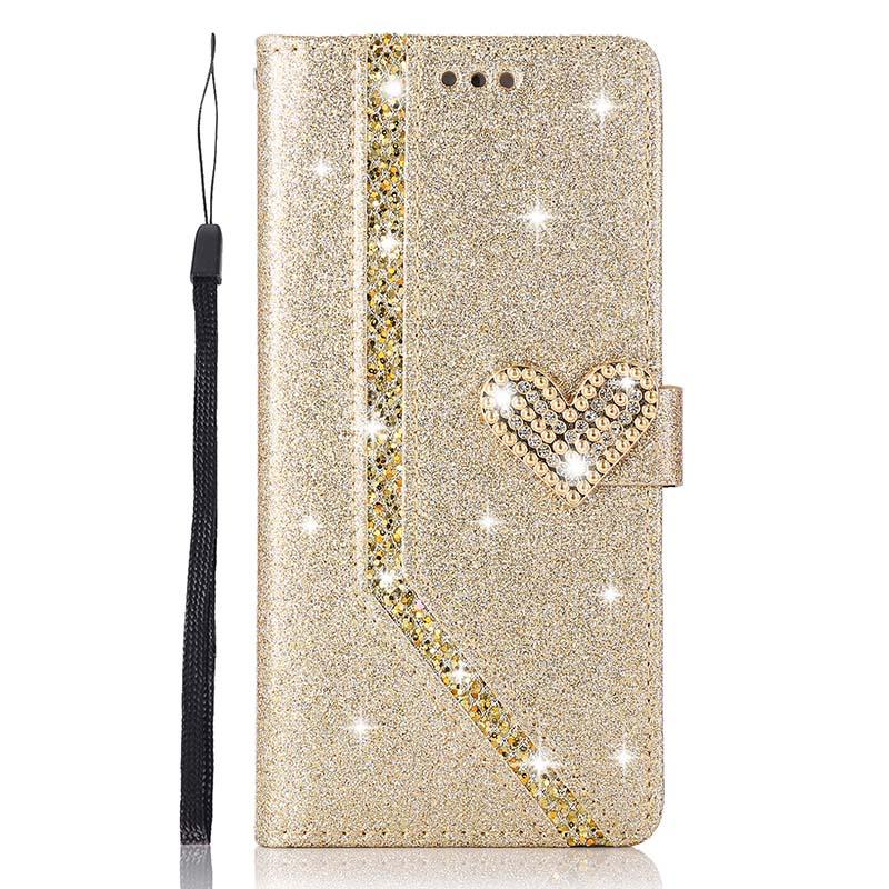 Shiny Case For Samsung Galaxy S26 Ultar S25 FE S24 S23 S22 S21 Plus A16 A17 A26 A36 A37 A56 A57 A34 A54 Wallet Flip Leather Case