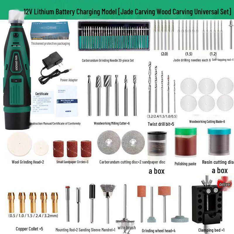 Mini Handheld Electric Grinder: Wood Carving, Jade Polishing, and Engraving Tool