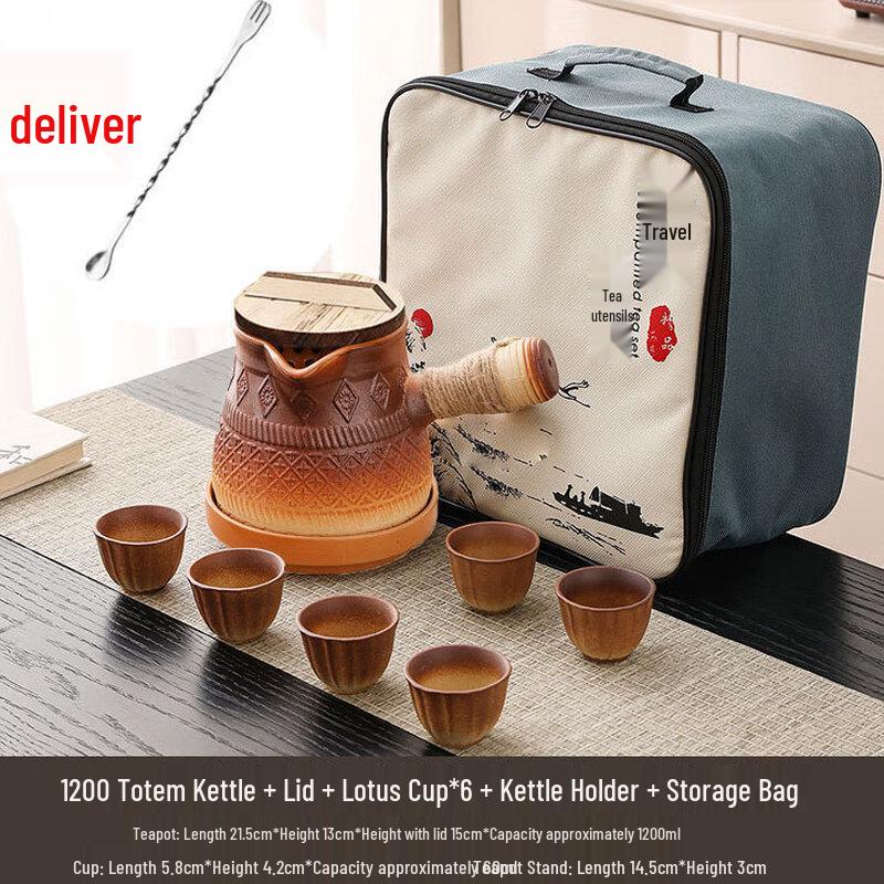 Ceramic Tea Pot & Cup Set for Stove-Side Brewing