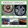 Homonth Nettoyant Roue Anti-Rouille Efficace Solution Nettoyante pour Roues Automobiles 100ml Avec Serviette