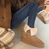 Thick-soled Snow Boots Women's Winter 2025 New Round Head Versatile Velvet Thickened Two Wear Turned Hair Short Tube Snow Cotton