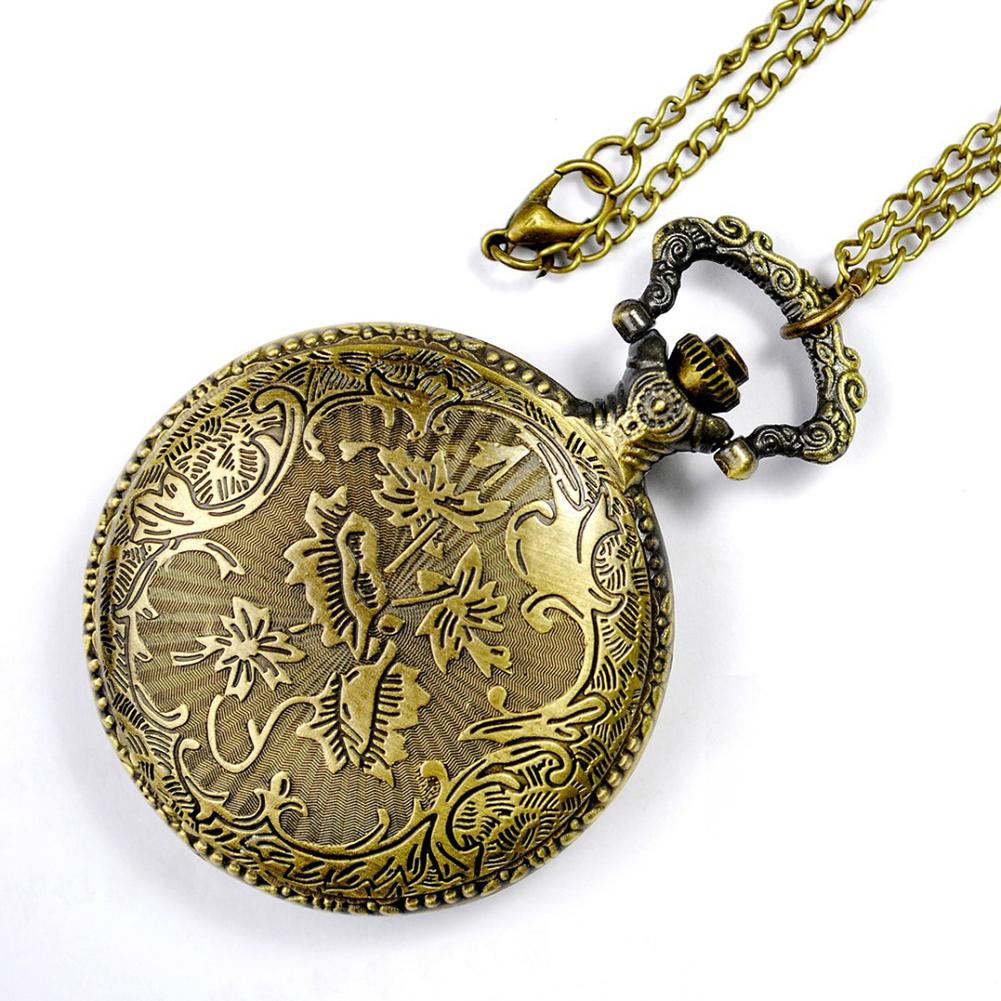 Vintage Map Surface Pocket Watch Men Women Quartz Wrist Watch