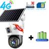 Outdoor Waterproof 4G/WIFI Solar Security CCTV, HD Night Vision Dual Cameras with PIR Human Detection