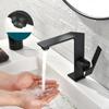 Basin Faucet Black Bathroom Hot and Cold Single Lever Brass Water Mixer Tap Basin Water Sink Mixer Crane Fasion