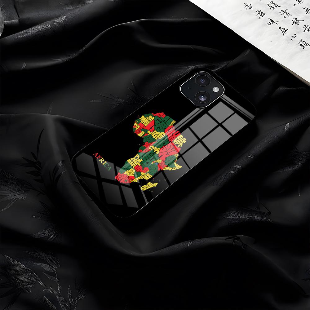 

UNIA Pan-African Black Liberation Phone Case For IPhone 17 Pro Max 16 15 14 Pro Max 13 11 Plus Glass Cover iPhone 12 Pro