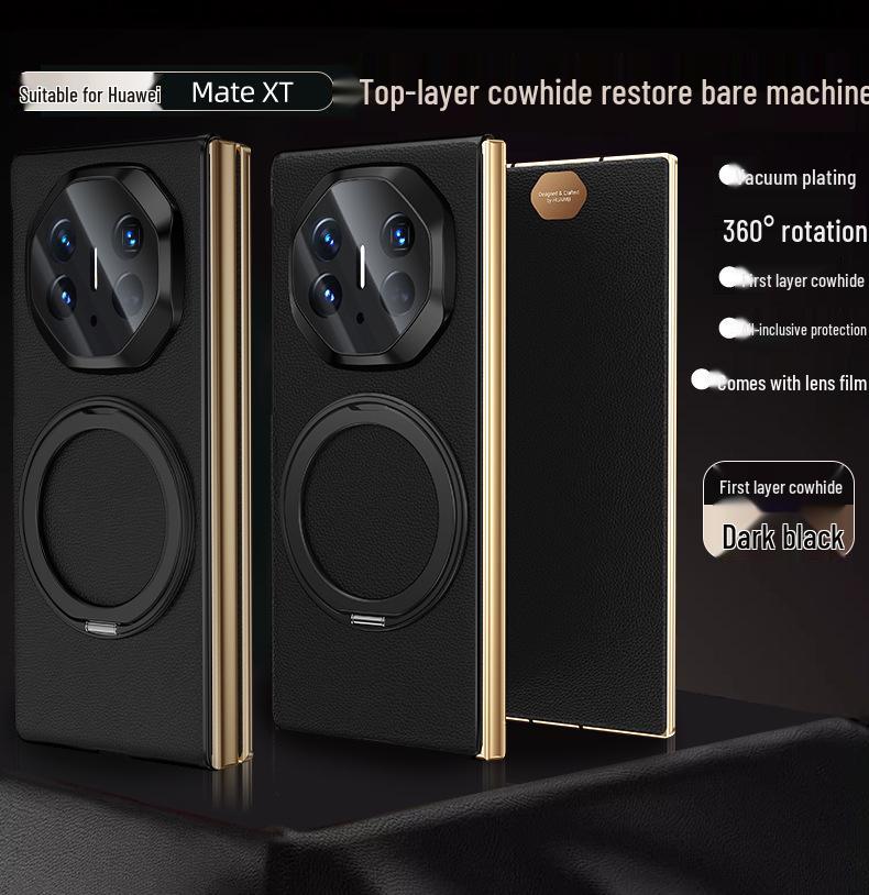 

Huawei Mate XT Leather 360° Rotating Magnetic Phone Case with Lens Protection