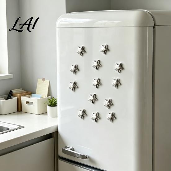 Decorative Magnets 5/10/15/20Pcs Mini Star Refrigerator Magnet 3D Five-Pointed Fridge Office Locker Memo Note Holder for Kitchen Whiteboard