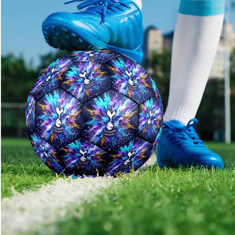 Tottenham Hotspur Theme Soccer Ball Size 5 Soccer Ball Soft Touch Professional Training Football for Outdoor Sports
