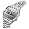 CASIO Quartz Movement Metal Strap Watch Unisex Gray Dial A168WEPC-7AJR