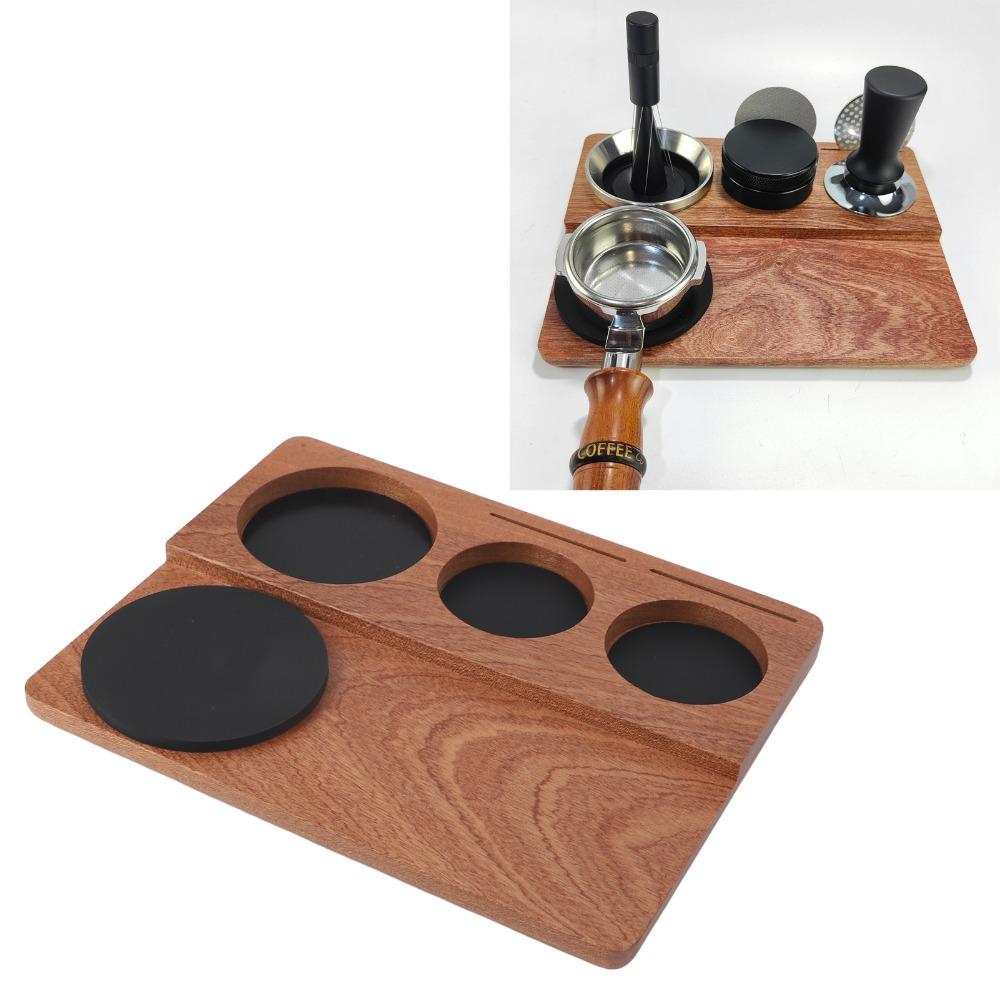 Anti-Slip Pads Wooden Tamping Mat Slip Proof Espresso Tamping Mat Tamper Holder For Espresso