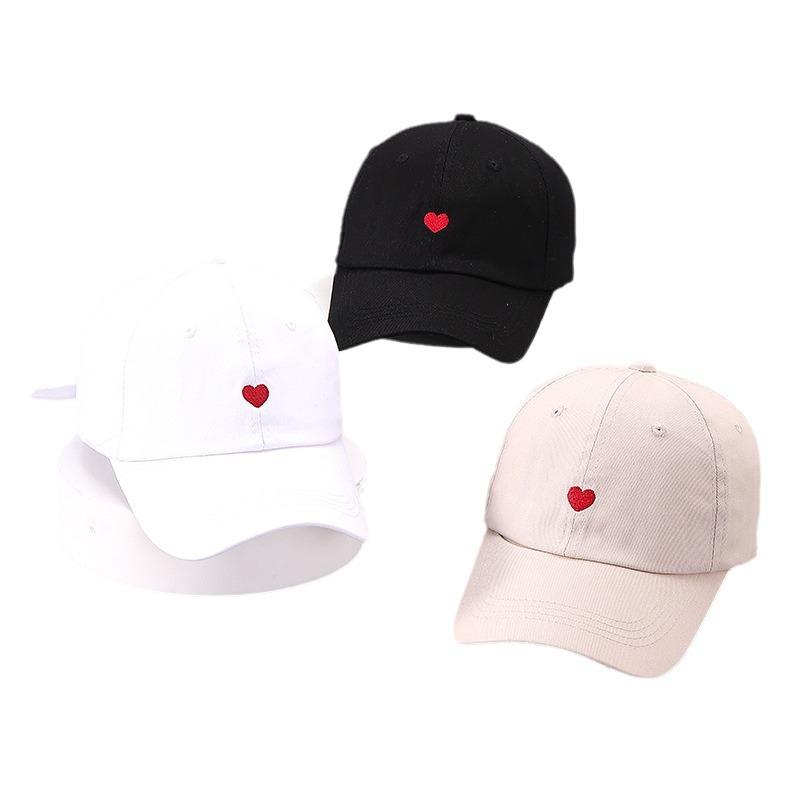Fashionable and Versatile Embroidered Small Heart Hollow Top Baseball Cap Simple and Fresh Outdoor Casual Duckbill Cap