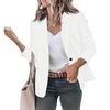 Plus Size Women S Solid Color Casual Long Sleeve Blazer Coat