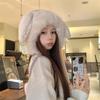 Soft Cute Bunny Ears Warm Hat With Plush Fabric For Winter And Fall Comfort