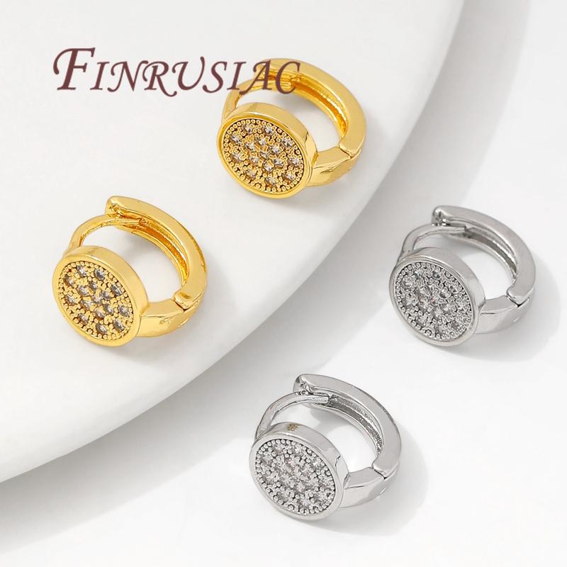 18K Gold Plated Fashion Hoop Earring For Women,Circle Earrings,Jewelry Accessories,Girl Gifts