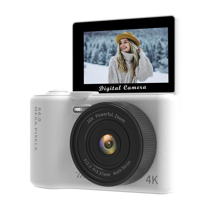 64MP HD Retro Flip Screen CCD Digital Dual Camera for Selfies