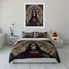 Skeleton with Floral Accents Bedding Duvet Cover Set  (1*Duvet Cover 2*Pillowcases, without duvet insert)
