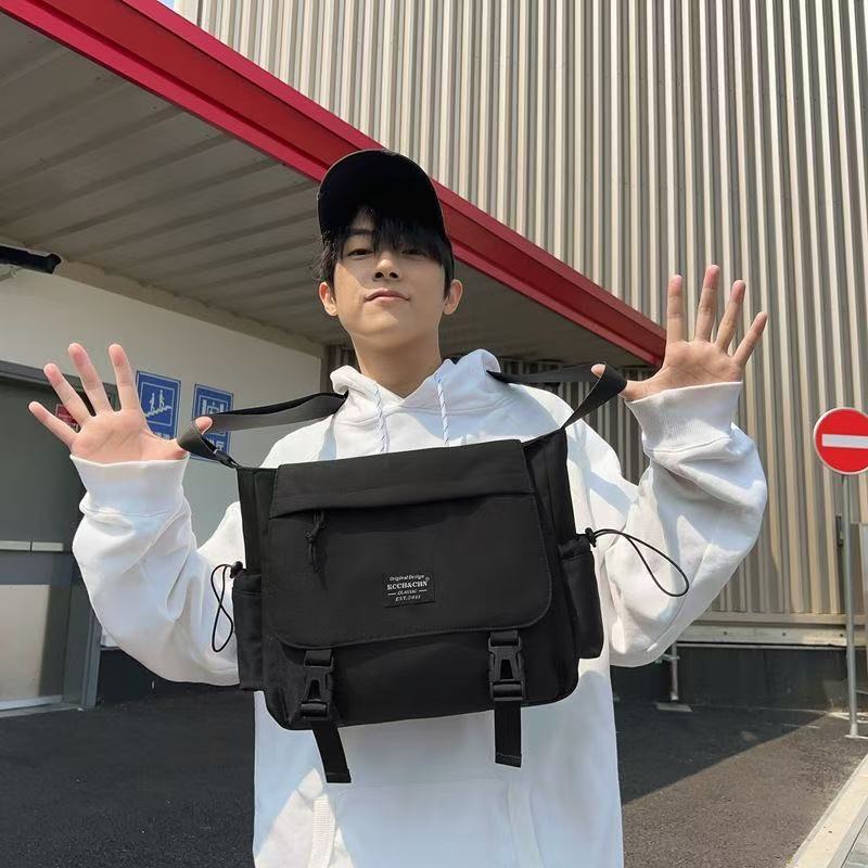 

инс стиль спецодежды японский кэжуал мужская и женская большая вместительная наплечная сумка персонализированная сумка почтальона модная мужская сумка-мессенджер модный бренд