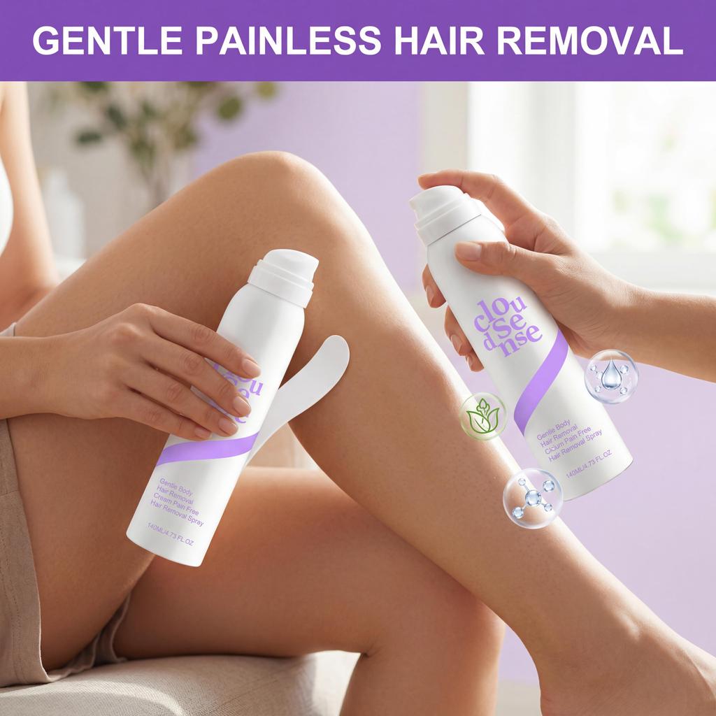 AMZ Spray Delicato per la Depilazione per Donne e Uomini Corpo Gamba Braccio Ascella Formula Delicata Facile da Usare Portatile 140ml