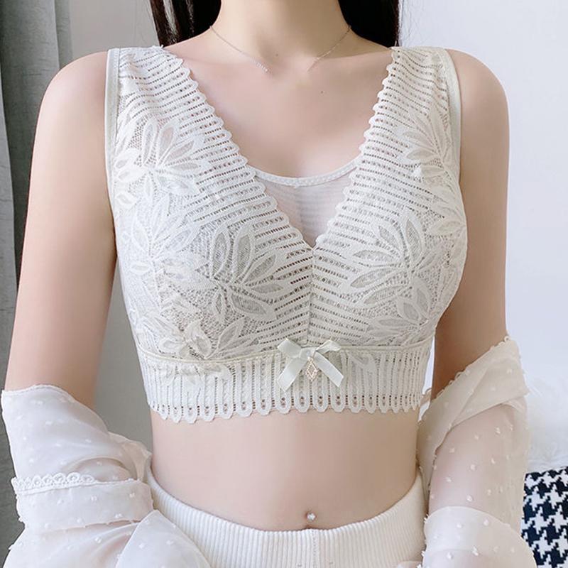 Кружевной вязаный бюстгальтер с полной чашкой — фото 4