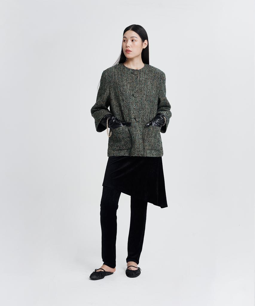 Haipeogeullipeu Velvet Skirt Pants