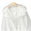 Giacca Estiva con Cappuccio Protezione Solare Sezione Sottile Larga per Esterno All-match Anti-ultravioletto Giacca Leggera Giacca