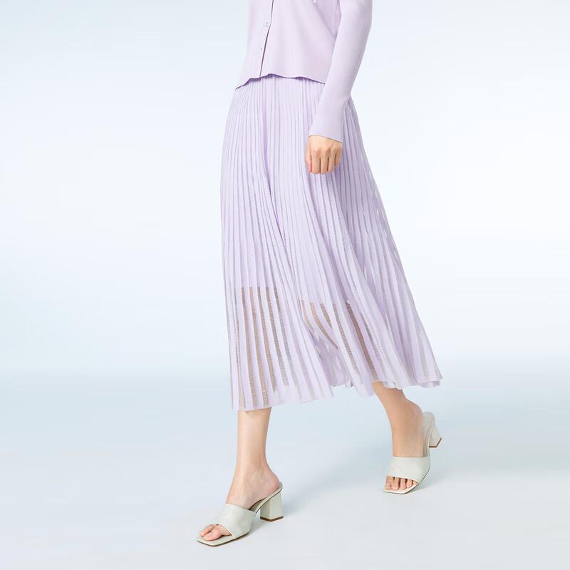 OVVOVV Women s Pleated Knit Midi Skirt L-XL