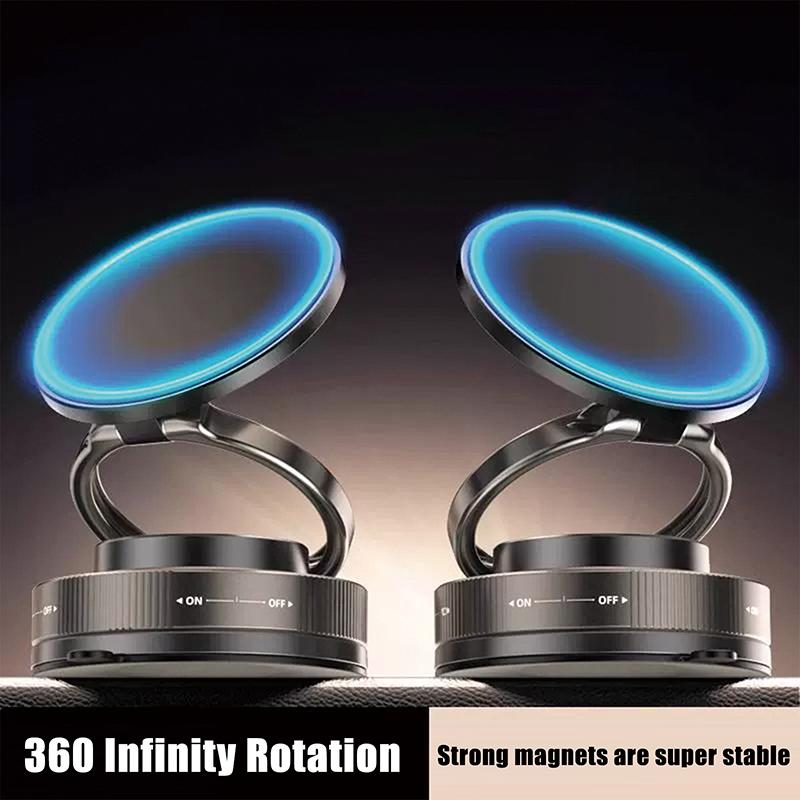 1Pc 360° Adjustable Vacuum Magnetic Suction Cup Phone Mount Hands-Free Magnetic Cell Phone Holder For Car/Gym/Mirror/Desktop