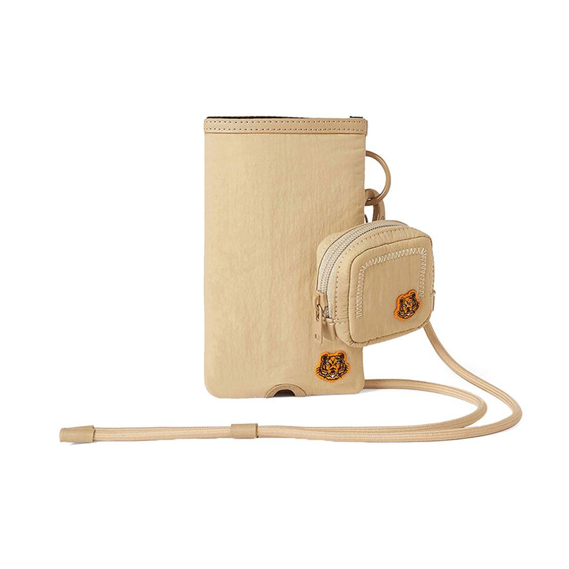

Kenzo Tiger Year Gold Tiger Head Logo Solid Fixed Strap Nylon Headphone Bag Mobile Phone Bag Unisex Accessories Beige FB55PM408F24-11 Basic Set (Bag+Dust Bag)