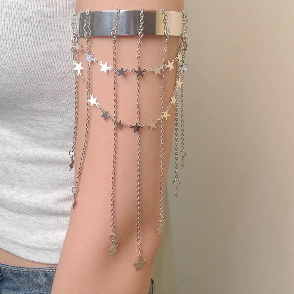 Zinc Zinc Alloy Fringe Arm Cuff Bracelets Adjustable Open Upper Arm Bracelet  Arm Accessories