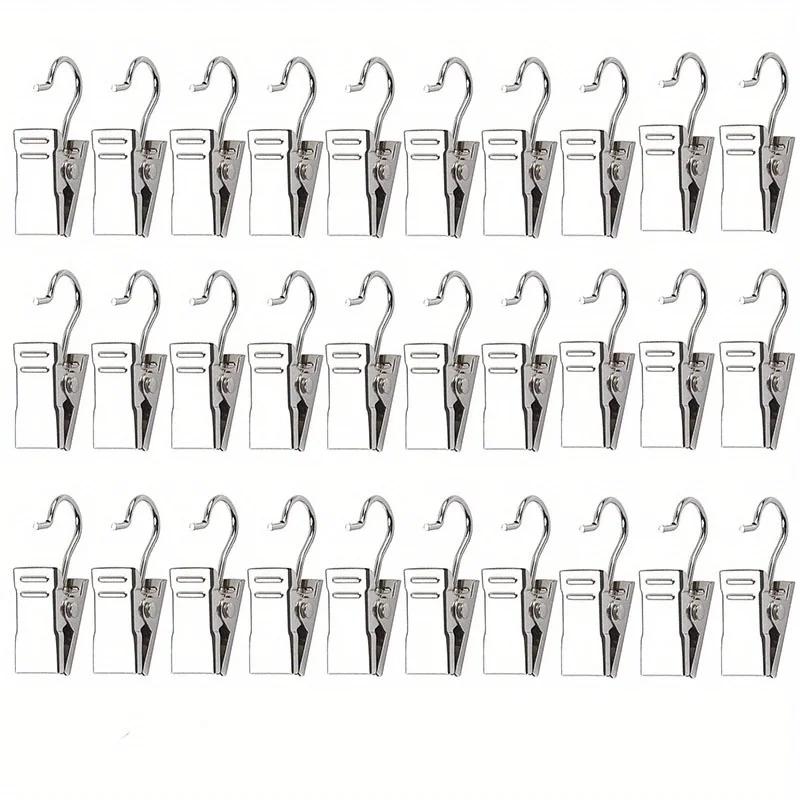 10-100PCS Stainless Steel Curtain Clips For Curtain Photos Decor Wire Holder For Hanging Photos Drapes Clip Clamp Replacement