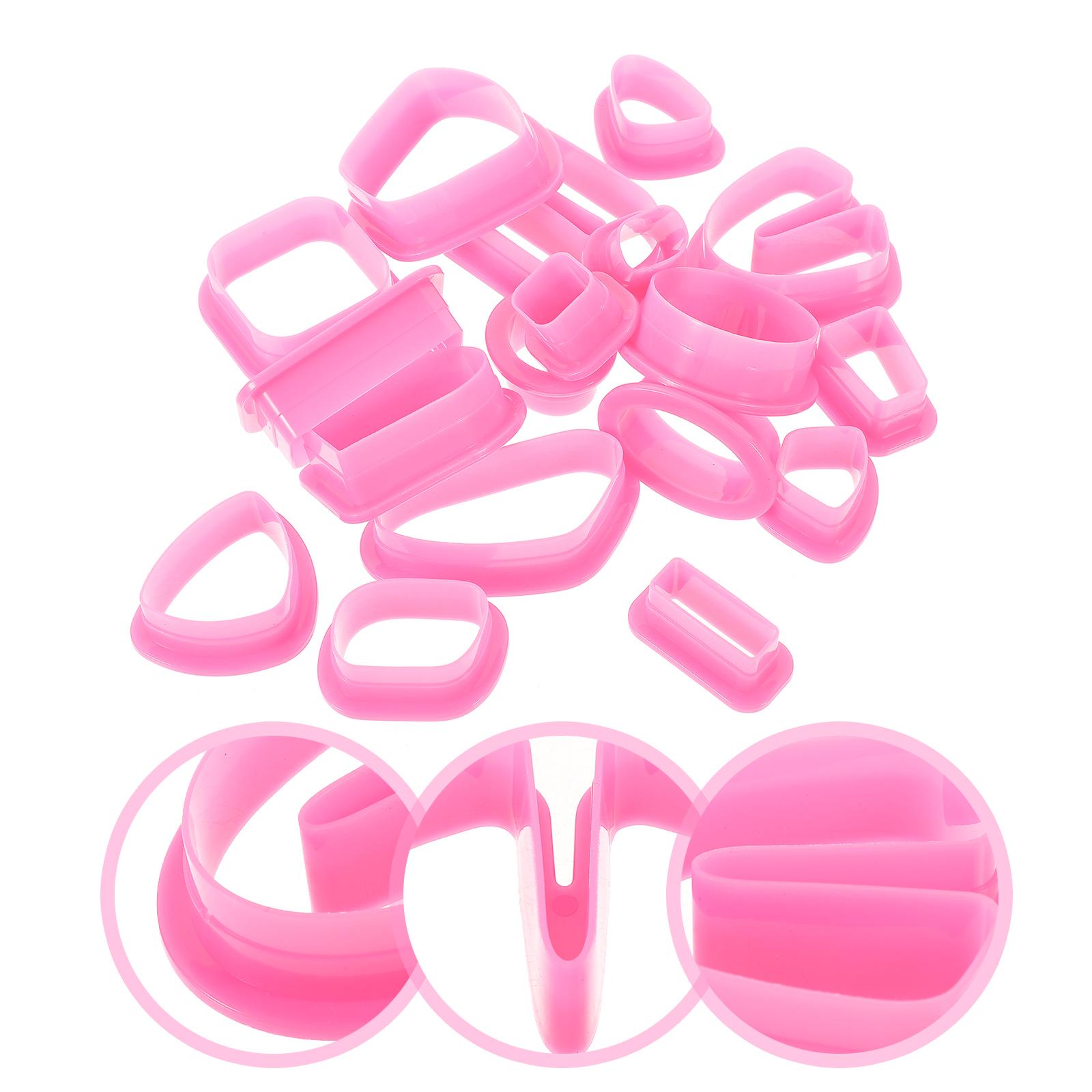 

18 Pcs Clay Mold DIY Supply Pottery Cutters Earring Making Kit Polymer Tool Round Cookie Jewelry for Tools Earrings Knife розовый